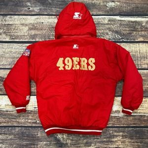 ❌SOLD❌ Vintage San Francisco 49ers STARTER Jacket Size Large Niners Puffer Coat